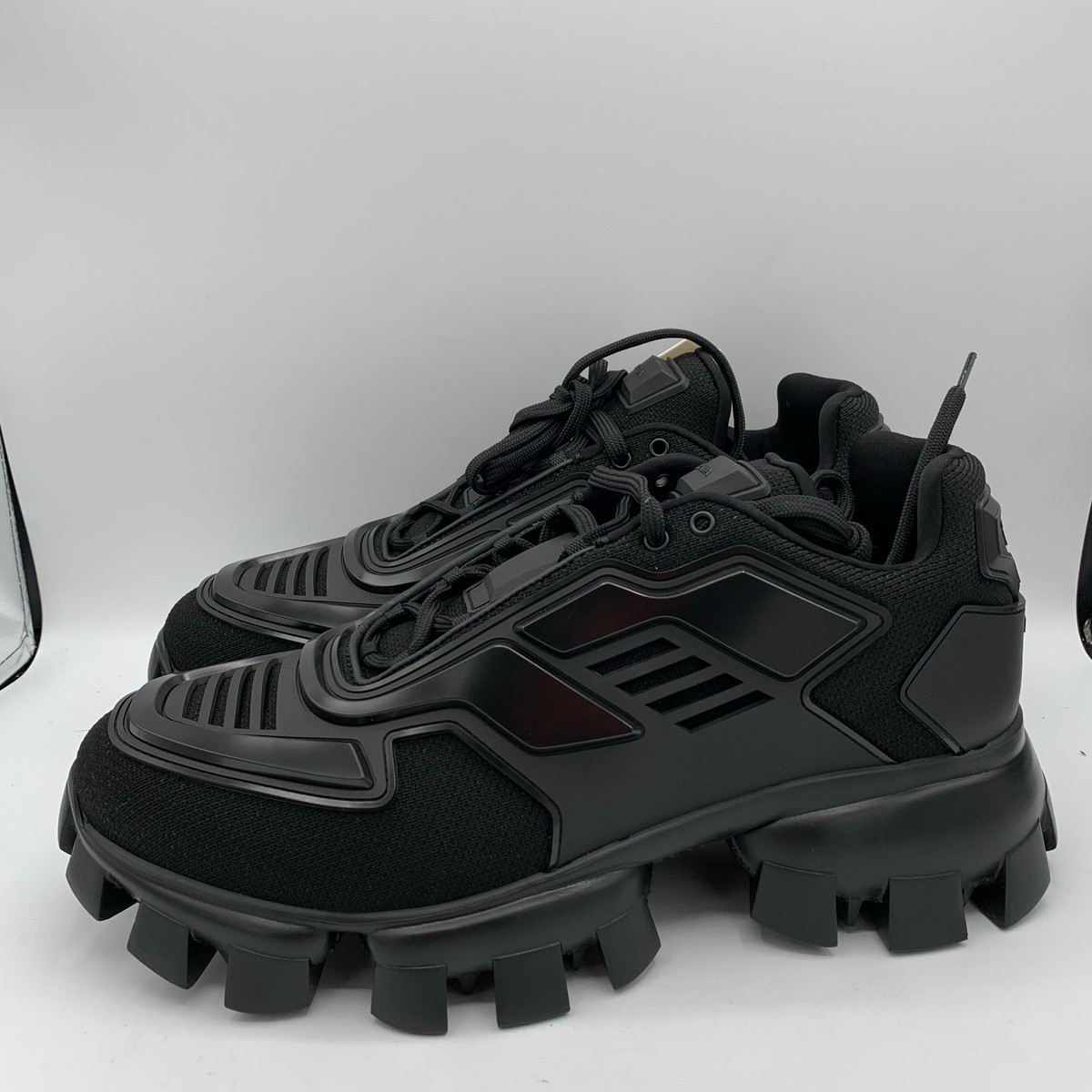 PRADA CLOUDBUST THUNDER ブラック Prada Cloudbust Thunder Shoes Mens Size 11 Black Knit Fabric