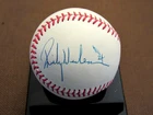 RICKEY HENDERSON # 24 A'S YANKEES STOLEN BASE KING SIGNED AUTO OML BASEBALL JSA