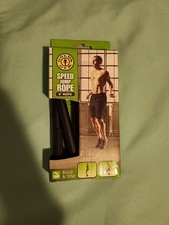Speed Jump Rope with Light Weight Handles 9' Length, Black