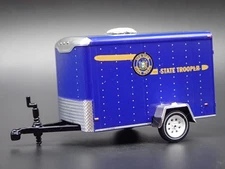 NEW YORK STATE TROOPER POLICE SMALL CARGO TRAILER 1:64 SCALE DIORAMA MODEL CAR
