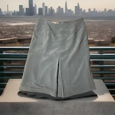 Travis Ayers Women's Pencil Midi Skirt Blue Sz 14 Slit  Professional