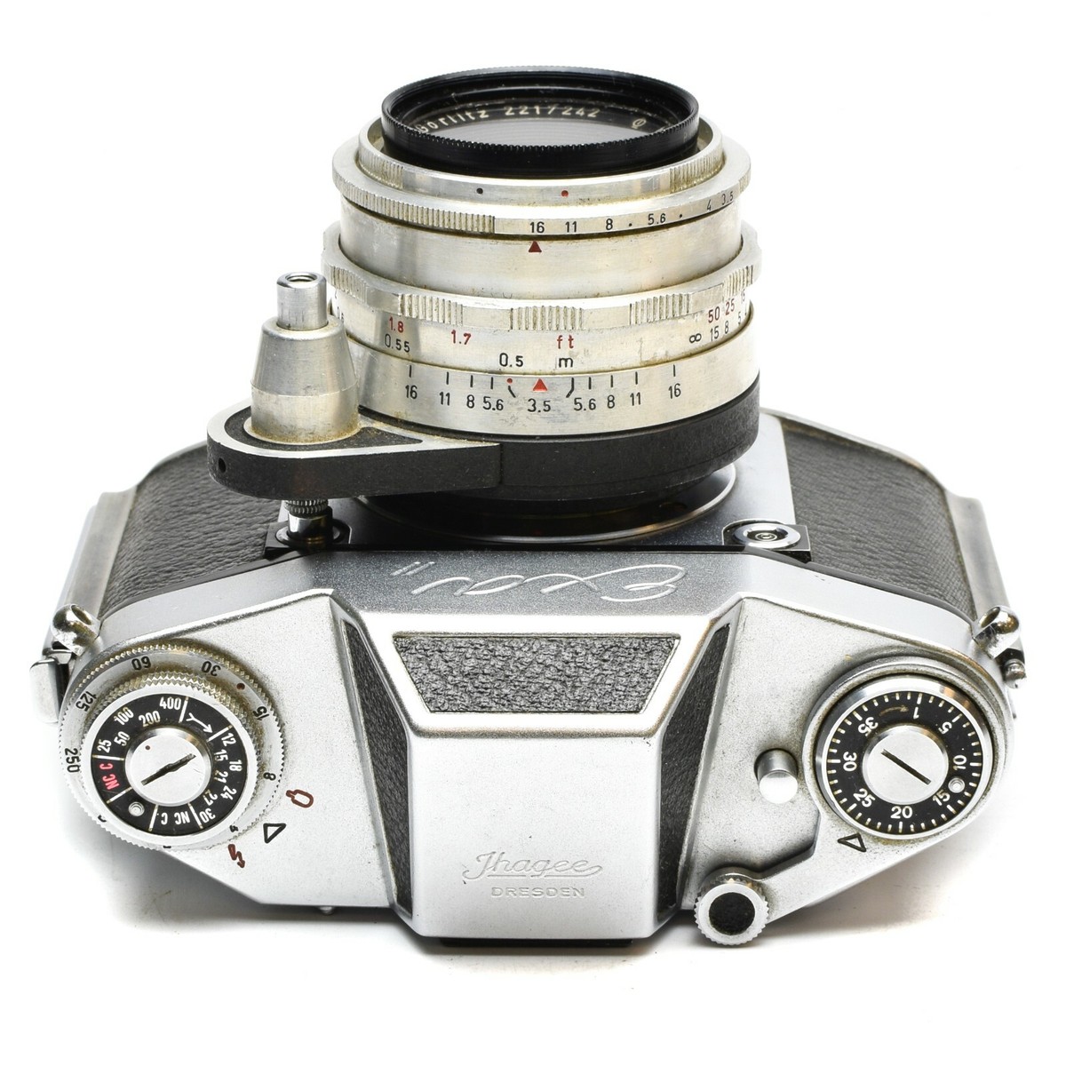 IHAGEE EXA II CAMERA WITH PRIMOTAR 50 MM F/3.5 LENS c. 1960 IHAGEE EXA II CAMERA WITH PRIMOTAR 50 MM F/3.5 LENS c. 1960