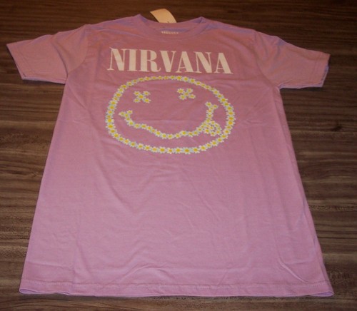 WOMEN'S NIRVANA Band SMILEY FACE T 