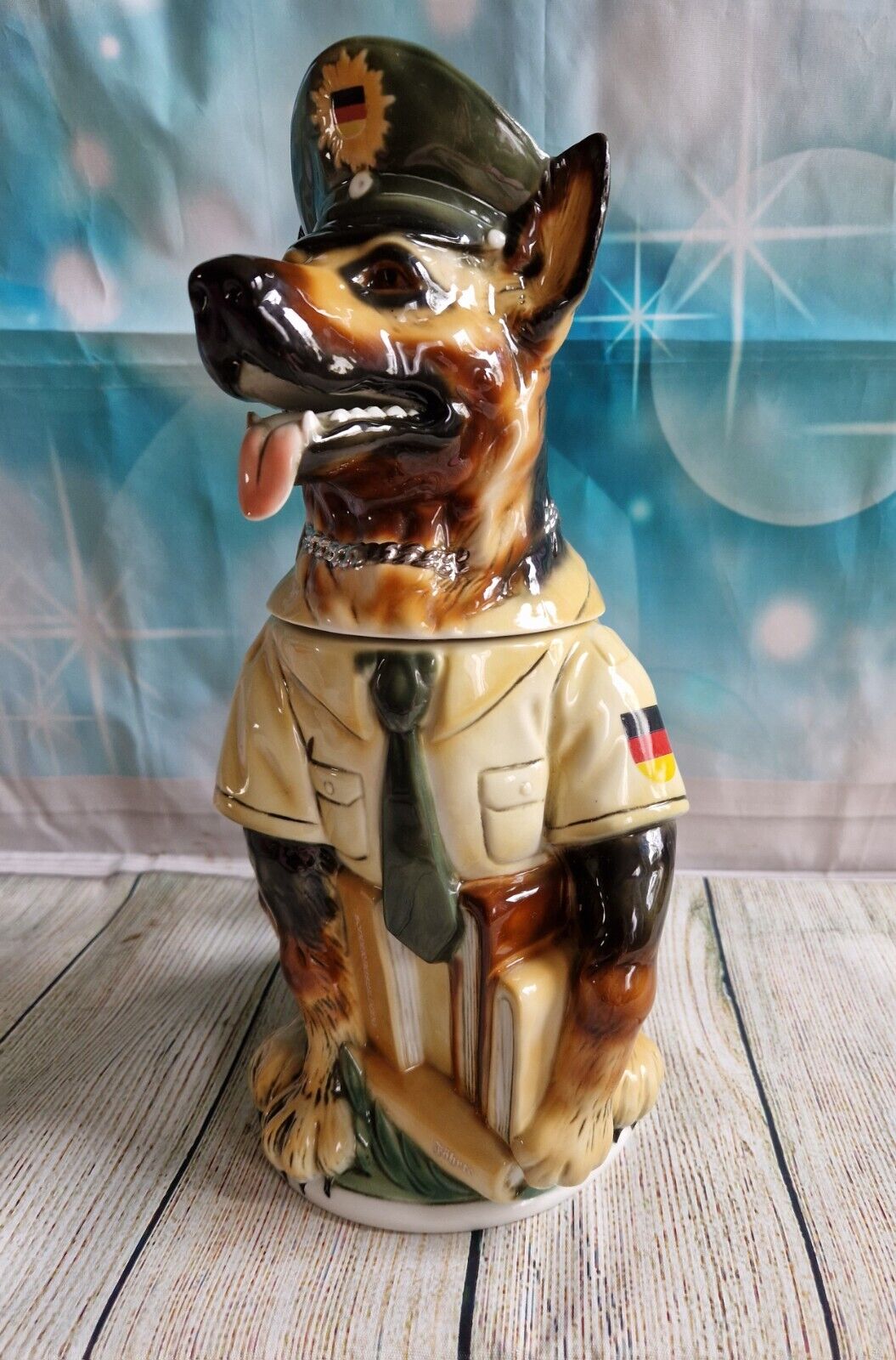 Porzellan Sammler Bierkrug Schäferhund