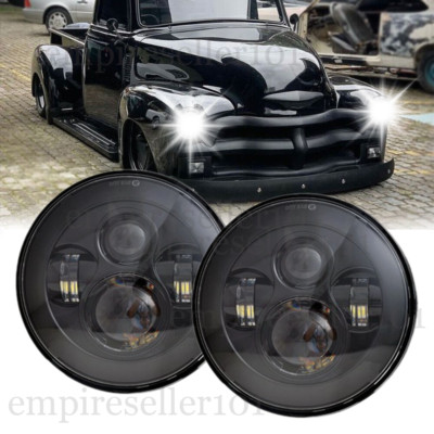 2x DOT 7''inch Round LED Headlights High&Low Beam For Chevy C10 C20 Pickup Truck