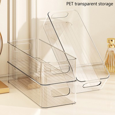 1PC Refrigerator Organizer Bins, Clear Stackable Plastic Food Storage Rack _cn