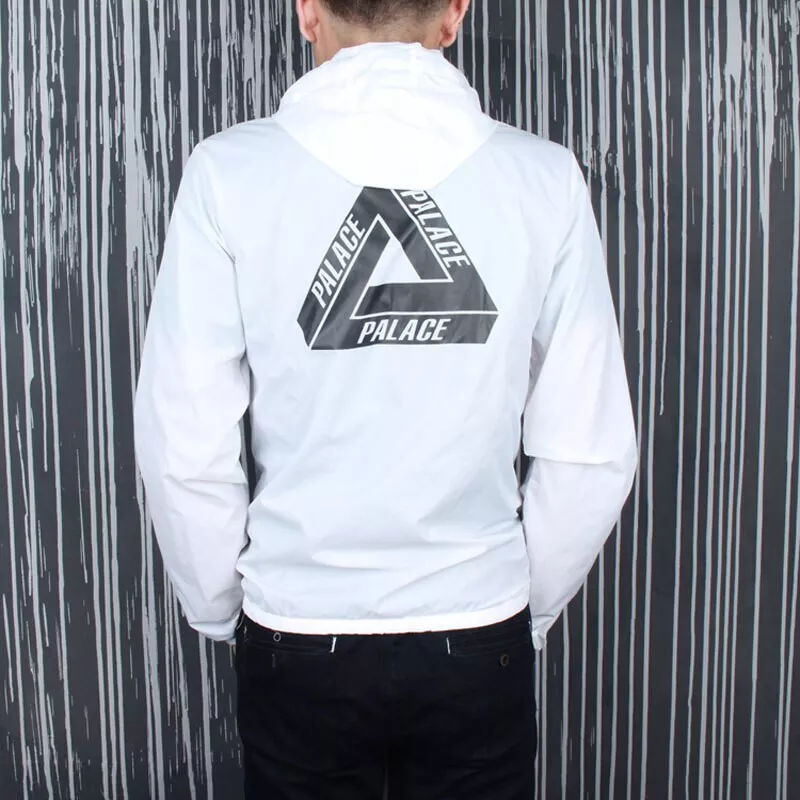 Palace Skateboards White Lightweight Track Jacket Windbreaker Sz S (No Size Tag)