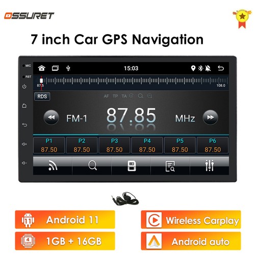 7Inch Android 10 Head Unit Car Stereo Apple Carplay GPS BT Double Din Car Radio - Bild 7 von 12
