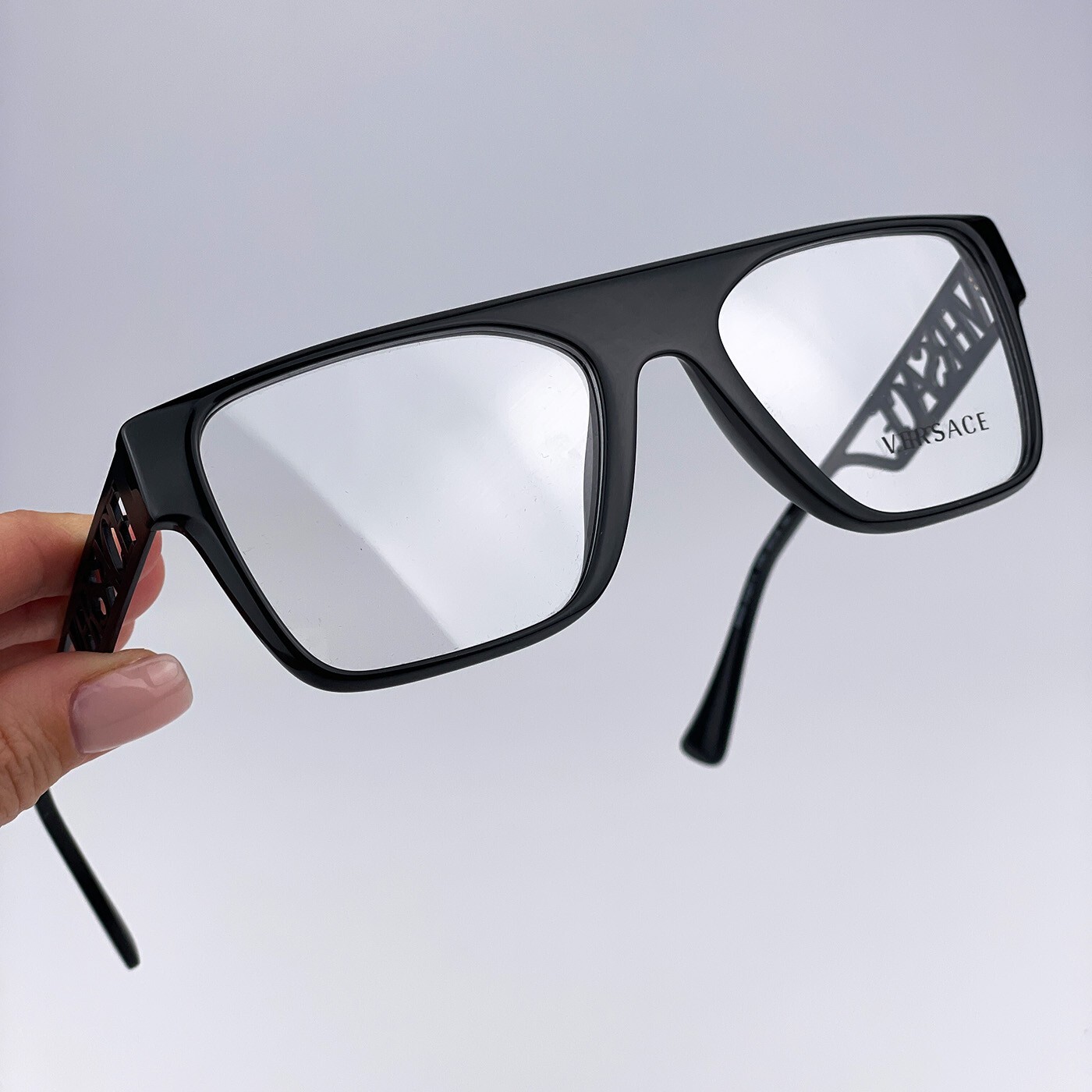 Versace Men AUTHENTIC Eyeglasses Black Frame Logo Demo Square VE3326U 5380 NEW