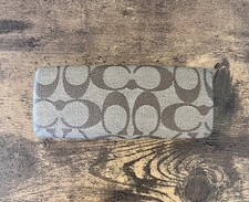 Coach Hard Shell Eye Glass Case Signature Bro...