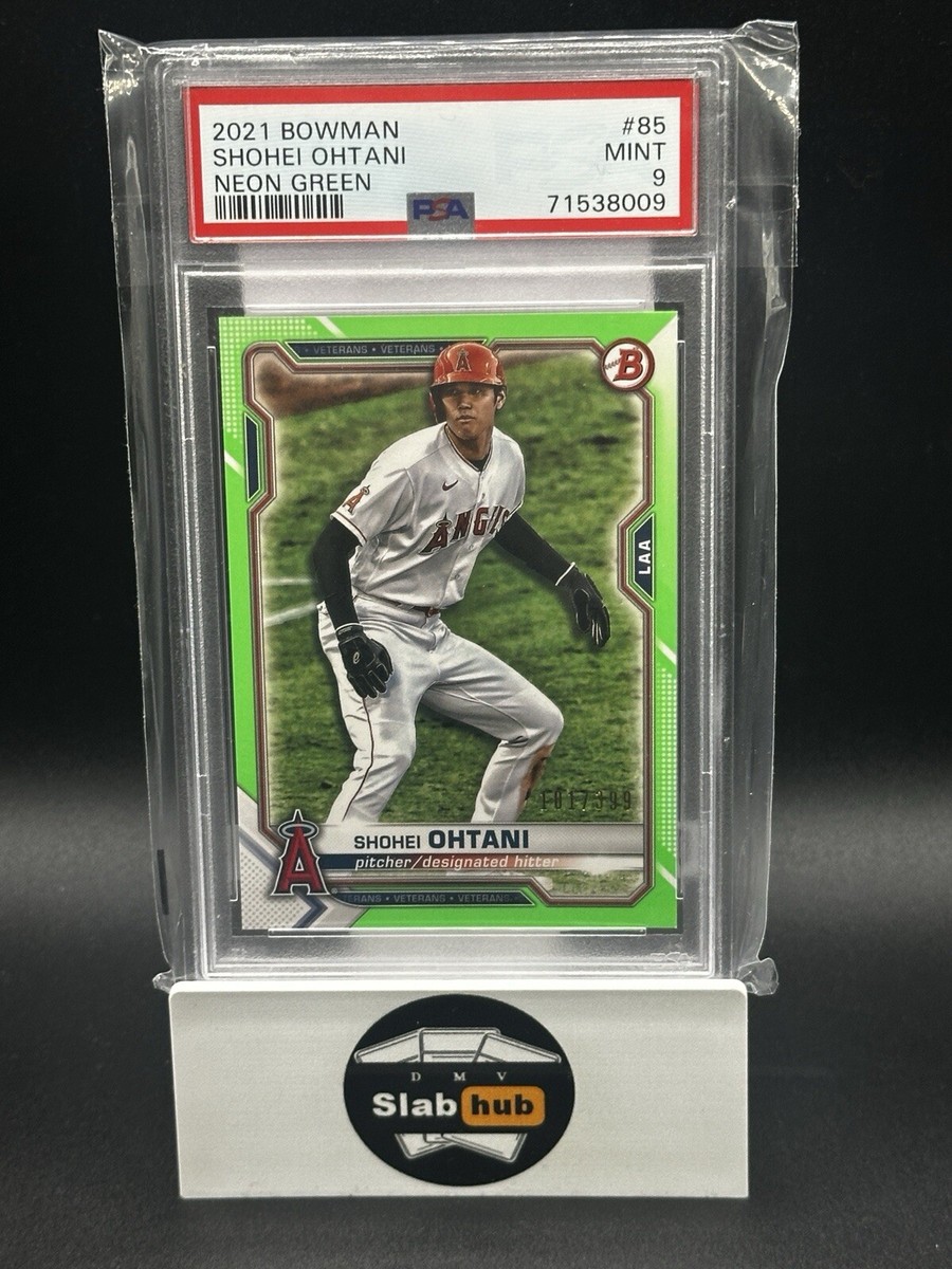 大谷翔平2021 Bowman Neon Green Border /399 💎SHOHEI OHTANI #85-2021 Bowman-Neon Green-PSA 9-101/399