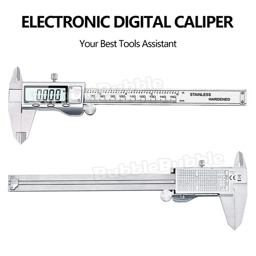 Stainless Steel Electronic Digital LCD Vernier Caliper Micrometer New 150mm 6'' - Picture 8 of 13