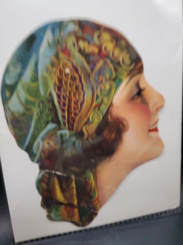Rolf Armstrong Antique Lithograph Die Cut Of Martha Mansfield Original NOT Repro - Picture 3 of 12
