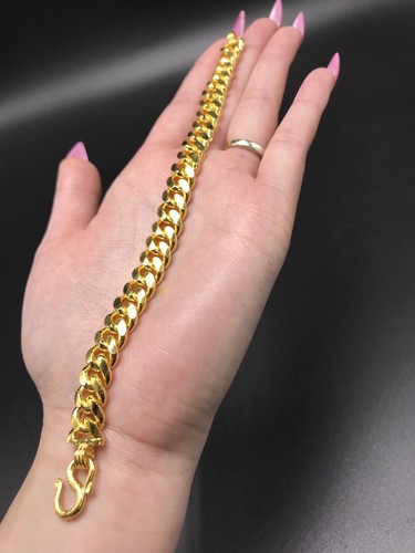 24k Gold Cuban Link Bracelet 75 Grams 8 
