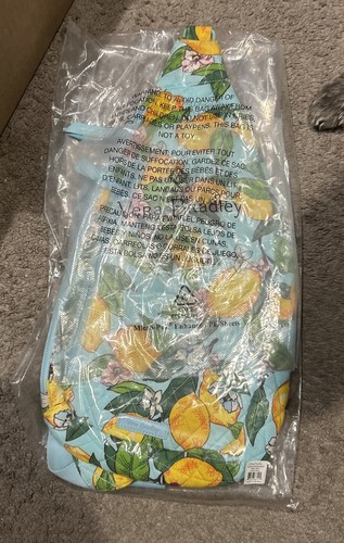 Vera Bradley Lemon Grove Pattern Essential Sling Backpack