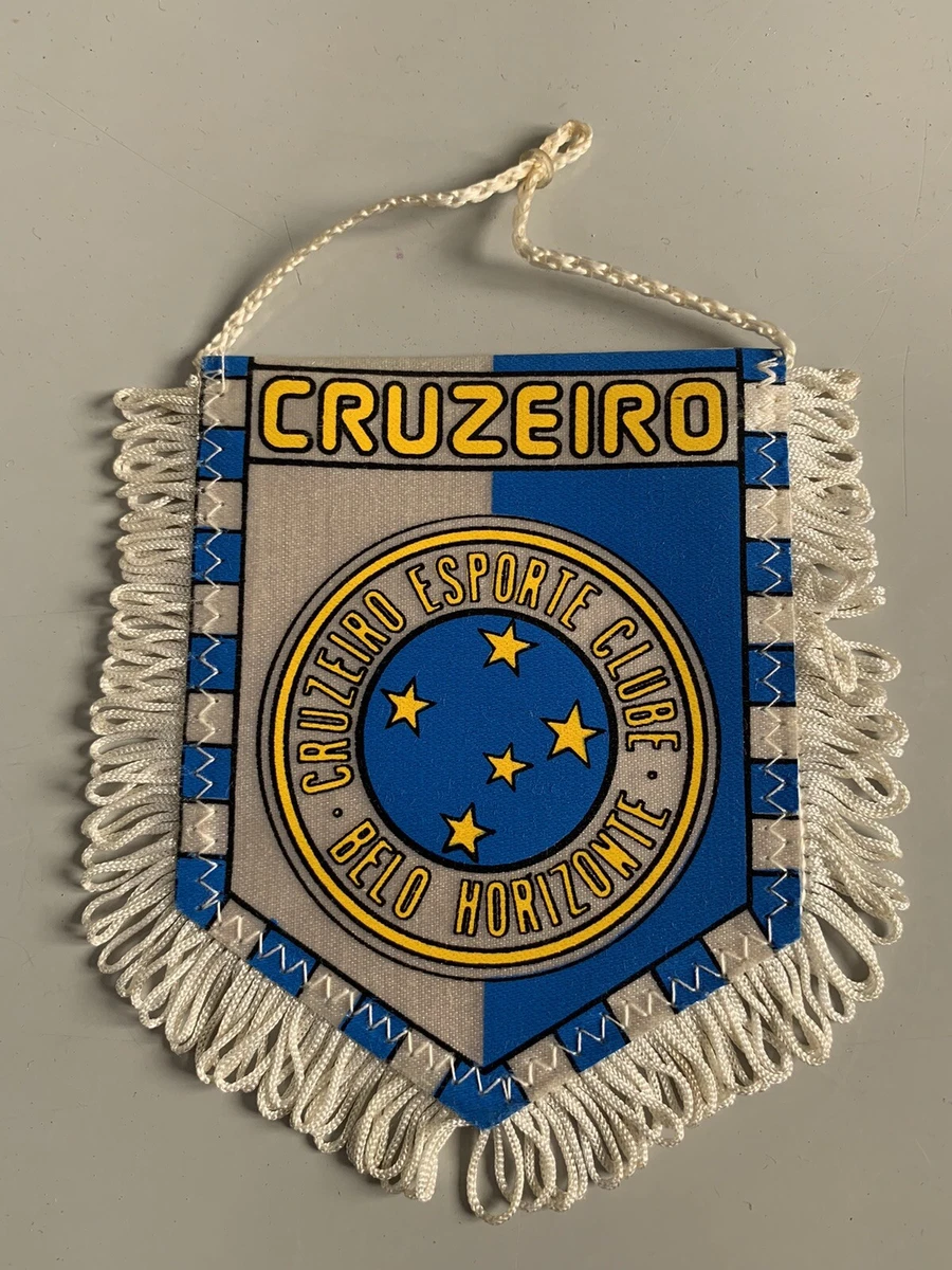 Pennant réaliste 3D avec drapeau du Brésil vectoriel sur fond