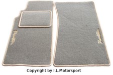 MX-5 Fußmatten beige mit Roadster Logo beige Mazda MX-5 NA NB NB/FL 89-05