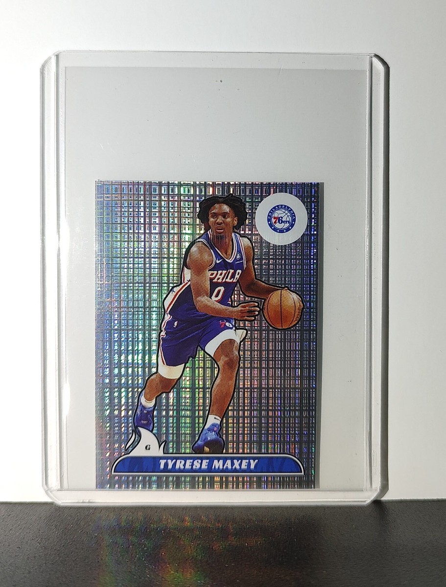 NBA カード2020ドラフトピックプリズムタイラーマキシーサインカード Tyrese Maxey Philadelphia 76ers Autographed 2020-21 Panini