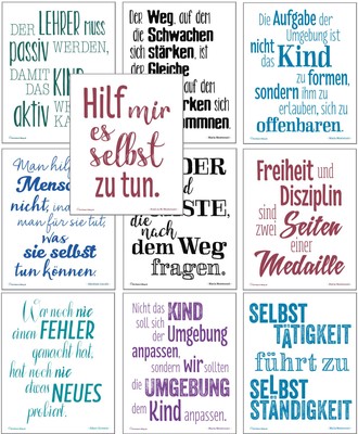 Montessori-Zitate, 10 Motivations-Poster zur Montessori ...