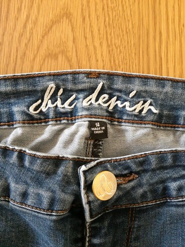 CITY CHIC Blue Denim Skinny Jeans Size 14 C39 - 第 4/4 張圖片