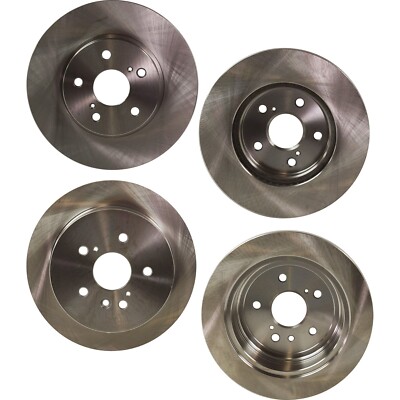 Front and Rear Brake Rotors For 2004-2010 Toyota Sienna With Rear Disc Brake