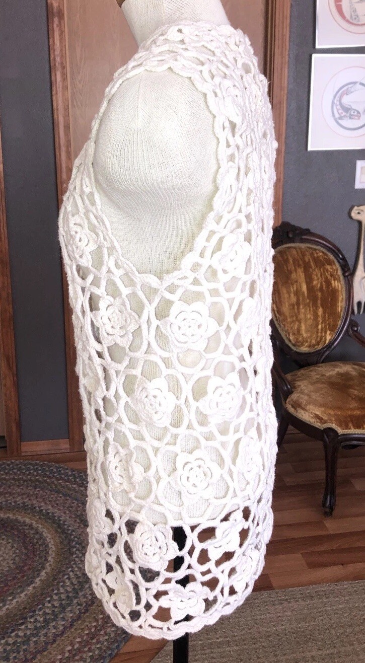 All Points By Reference Point Womens Crochet Vest… - image 4