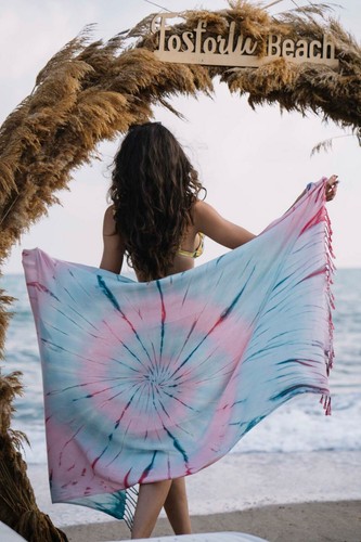 Toalla de playa turca Tie Dye - Imagen 8 de 12