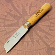 Mam Knife Made In Portugal Friction Folder Beech Wood Handle Sheepsfoot Blade
