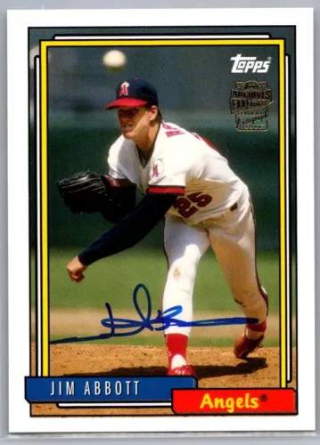 2012 Topps Baseball Archives Fan Favorites Auto Jim Abbott #FFA-JA Auto