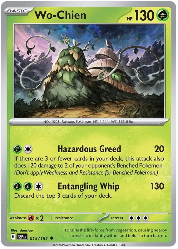 Pokemon Trading Card Game Surging Sparks Uncommon Wo-Chien #15