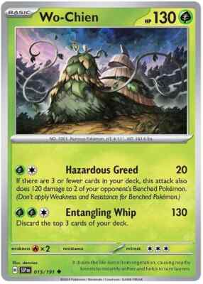 what pokemon set has 191 cards Scovillain ex (216/191) [Scarlet & Violet: Surging Sparks] in combination with other issues such as scratches Flygon ex - 106/191 -