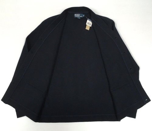 De Colección Polo Ralph Lauren Lana Angora Calce Clásico Tejido Suéter Cárdigan Caballero M - Imagen 7 de 7
