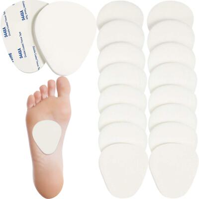 20 Pieces Metatarsal Felt Pads Foot Insert 20 Count (Pack of 1), White 