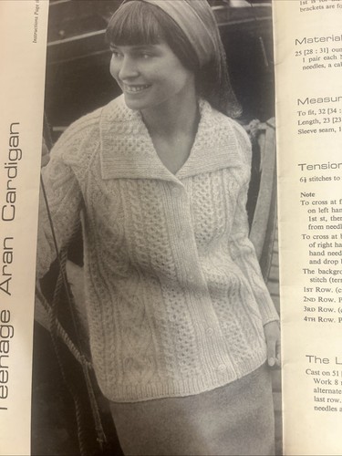 9 MENS WOMENS KIDS ARAN JUMPER CARDIGAN JACKET VTG KNITTING PATTERN BOOK S9917 - Picture 12 of 12