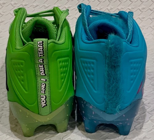 ADIDAS Freak Monsters Inc Sulley Green Blue Low Molded Football Cleats Mens 12 - Picture 6 of 18