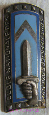 IN00369 - Abzeichen Ecole Nationale des Sub Officiers d Active, hellblau