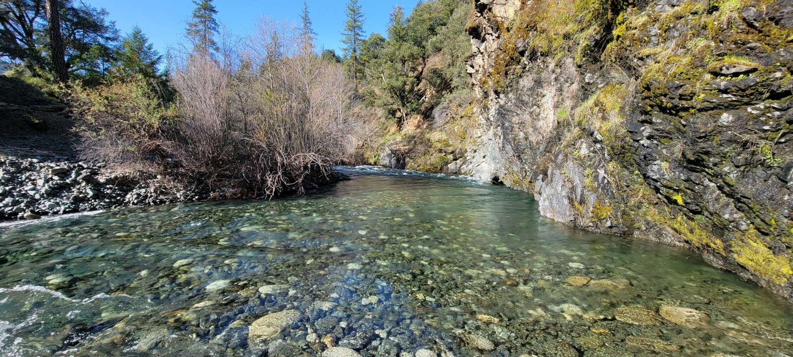 Off the beaten path is a 20 acre Gold claim on Canyon Creek/Trinity County Cali