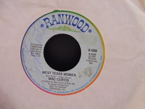MAC CURTIS " WEST TEXAS WOMEN " USA RANWOOD EX+ COND.