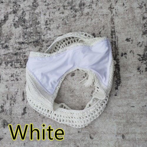 Hand Crochet Bikini Set Women Sexy Beach Swimsuit Vest Worn At The Front OR Back - Picture 9 of 15