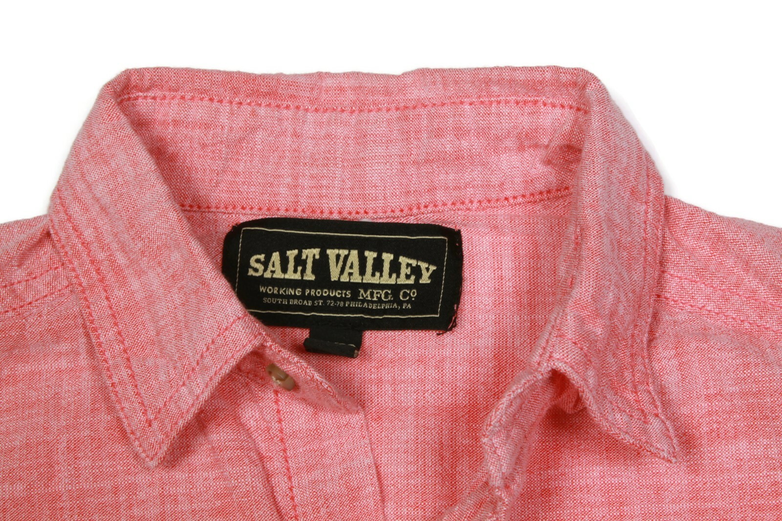 SALT VALLEY Red Chambray Western Mens Shirt size XS L… Gem
