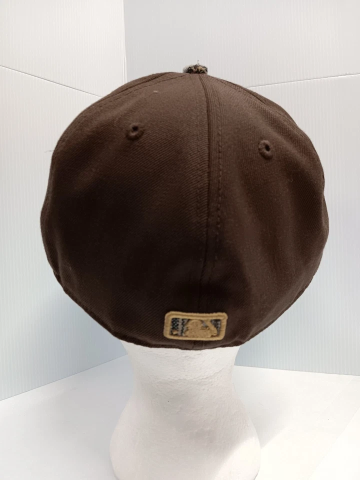 Gorra Oakland Athletics ROBLE New Era 59Fifty ajustada marrón a cuadros talla 7 1/8 MLB Foto 4 de 4