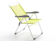 Poltroncina pieghevole Tahiti braccioli struttura alluminio tub 22 mm lemon