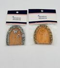 Fairy Garden Door Accessories Miniature Lot of 2 Gnome Pixie Elf Mystical Doors