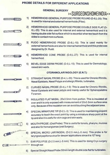 NUOVE SONDE CRYO GUN BASCOENT (SET DI 5) USATE per SISTEMA CRIOCHIRURGICO - Foto 5 di 9