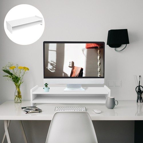 Shelf Computer Riser Monitor Stand with Drawer Storage Office - Afbeelding 3 van 12