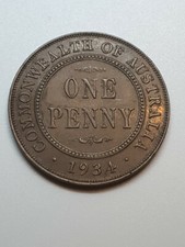 Australian 1934 PENNY UNC 