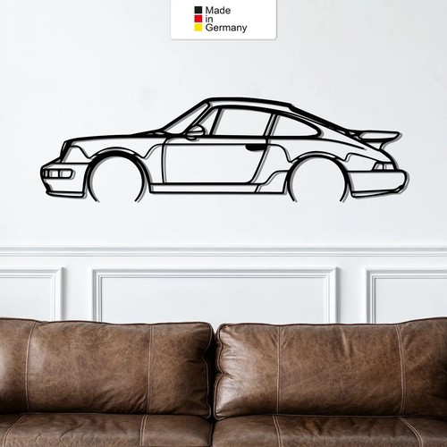 Klassik Sportwagen Silhouette, Wandbild, Wanddeko Passend für 911 964 Carrera - Bild 1 von 9