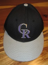 MLB Colorado Rockies Boys Baseball Cap, Hat, Black, New Era, Size 6-3/4, L, EUC