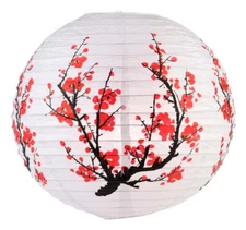 Quasimoon 14" Japanese Plum Tree Cherry Blossom Paper Lantern (Single) by Pap...