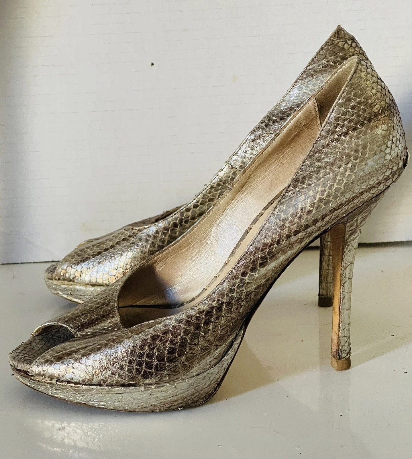 Chaussures Christian Dior à talons hauts 38, US taille 8 serpent